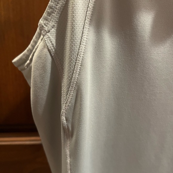Adidas golf light grey size large summer wicking sleeveless polo collar - Picture 4 of 10